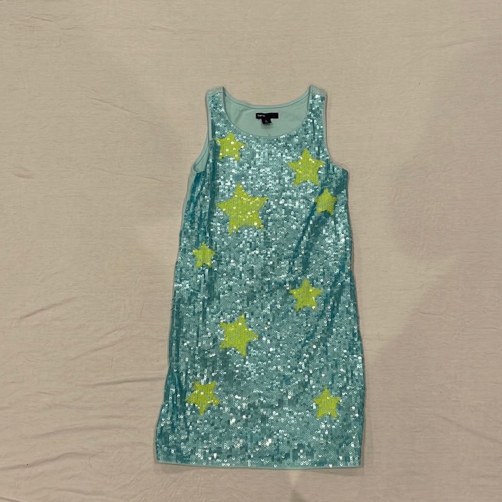 GapKids girls dress size 10. Sequin stars green and blue